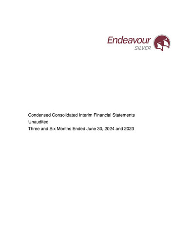 Miniature Endeavour Silver Bilan financier 2024-q2