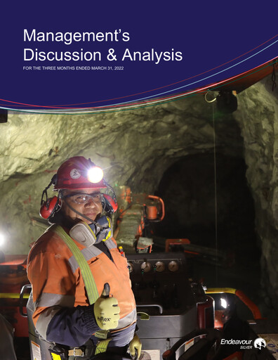 Thumbnail Endeavour Silver Quarterly Report 2022-q1