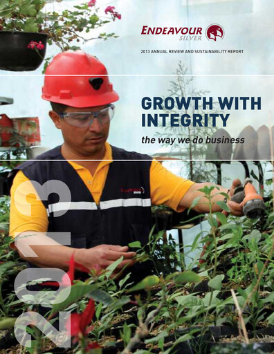 Thumbnail Endeavour Silver Sustainability Report 2013