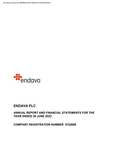 Thumbnail Endava Annual Report 2022