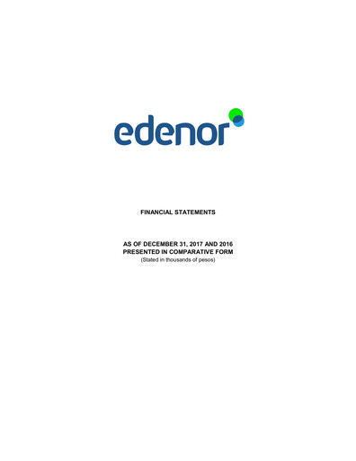 Miniature edenor Bilan financier 2017