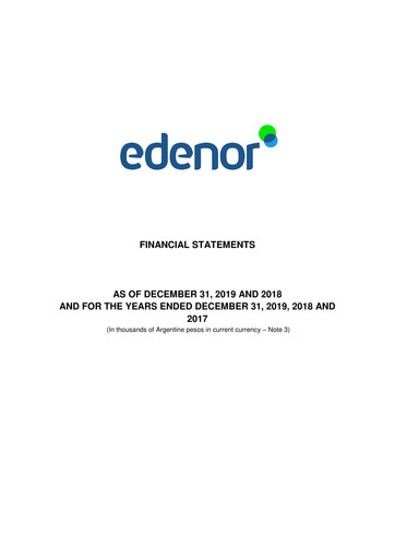Miniature edenor Bilan financier 2019