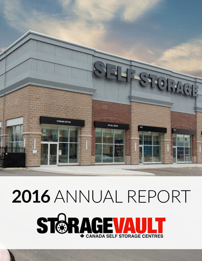Thumbnail StorageVault Canada Annual Report 2016