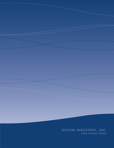 Miniature Dycom Industries Rapport annuel 2008