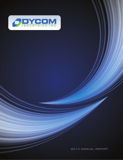 Miniature Dycom Industries Rapport annuel 2013