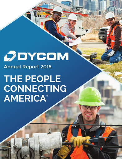 Miniature Dycom Industries Rapport annuel 2016