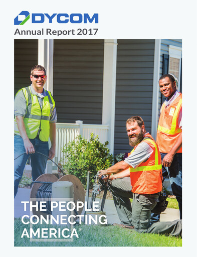 Miniature Dycom Industries Rapport annuel 2017