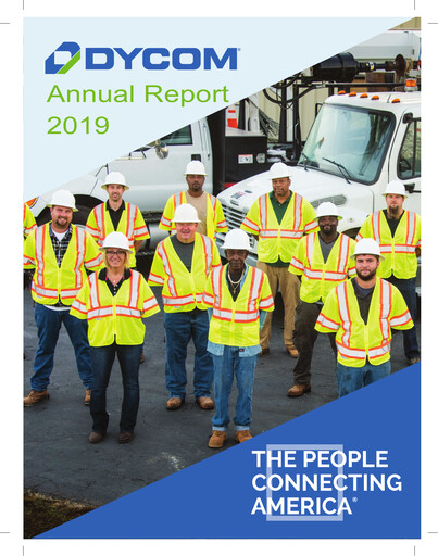 Miniature Dycom Industries Rapport annuel 2019
