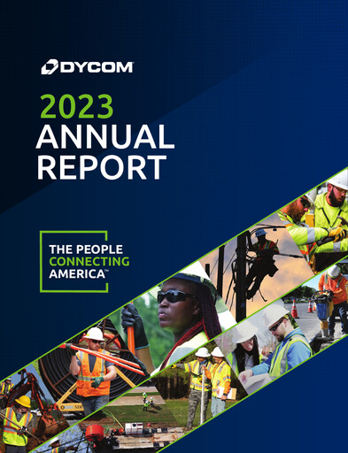 Miniature Dycom Industries Rapport annuel 2023