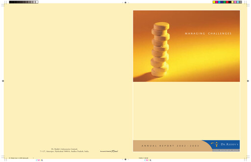 Thumbnail Dr. Reddy's Laboratories Annual Report 2002-2003