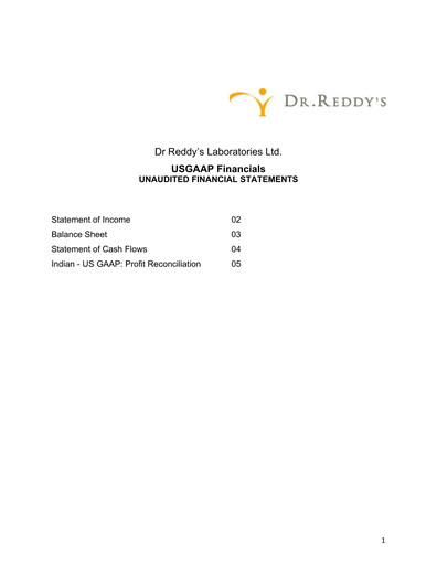 Thumbnail Dr. Reddy's Laboratories Quarterly Report 2001-2002-q3