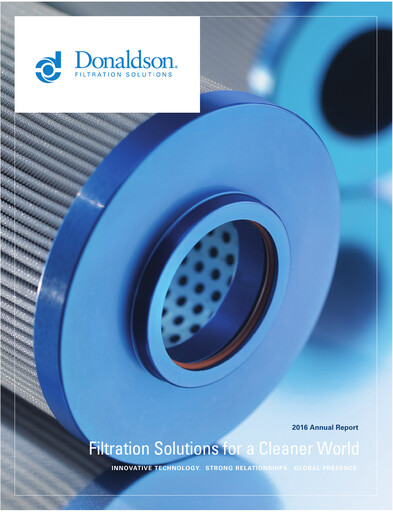 Thumbnail Donaldson Company Annual Report fy2016