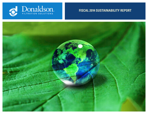Thumbnail Donaldson Company Sustainability Report fy2014
