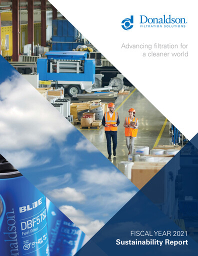 Thumbnail Donaldson Company Sustainability Report fy2021