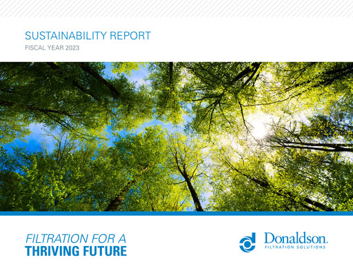 Thumbnail Donaldson Company Sustainability Report fy2023