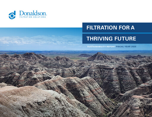 Thumbnail Donaldson Company Sustainability Report fy2025