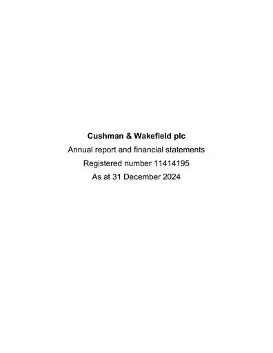 Miniature Cushman & Wakefield
 Rapport annuel 2024
