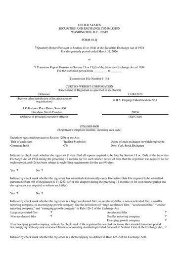 Thumbnail Curtiss-Wright
 Quarterly Report 2026-q1