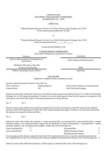Vorschaubild Curtiss-Wright
 Quartalsbericht 2026-q2
