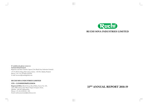 Thumbnail Patanjali Foods Annual Report 2018-2019