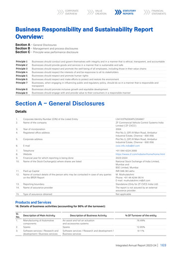 Miniature ZF Commercial Vehicle Control Systems India Rapport ESG 2024
