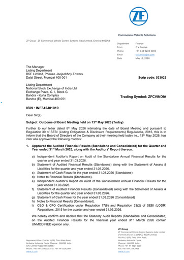 Miniature ZF Commercial Vehicle Control Systems India Bilan financier 2026