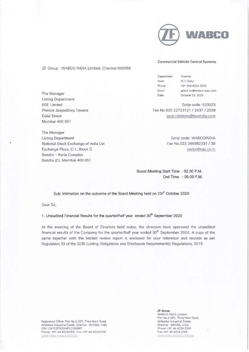 Thumbnail ZF Commercial Vehicle Control Systems India Quarterly Report 2020-q2