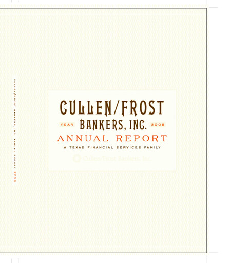 Thumbnail Cullen/Frost Bankers Annual Report 2005