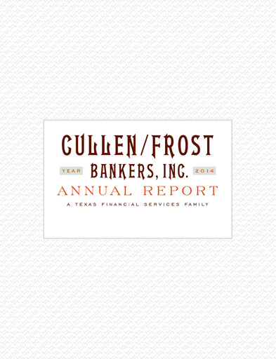 Thumbnail Cullen/Frost Bankers Annual Report 2014