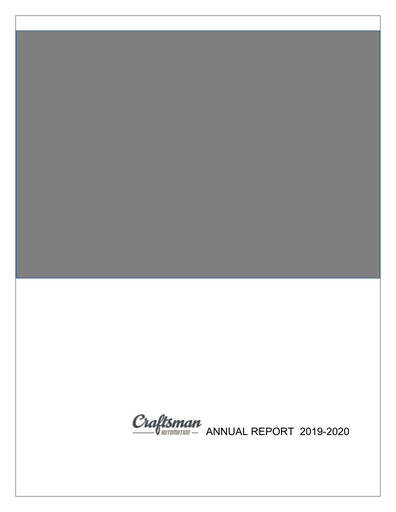Thumbnail Craftsman Automation Annual Report 2019-2020