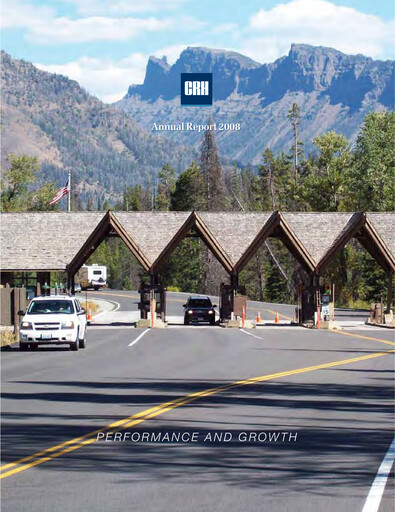 Thumbnail Cement Roadstone Holding
 Annual Report 2008