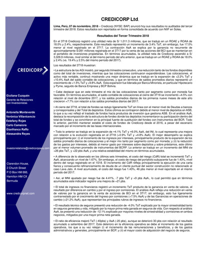 Thumbnail Credicorp Quarterly Report 2018-q3