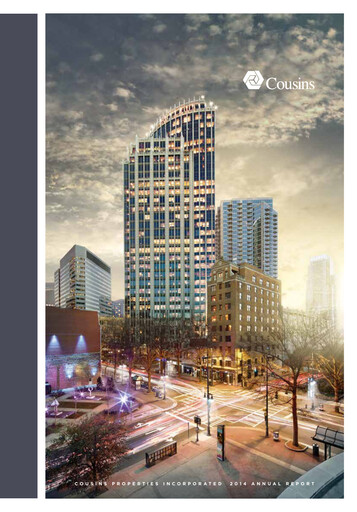 Thumbnail Cousins Properties
 Annual Report 2014
