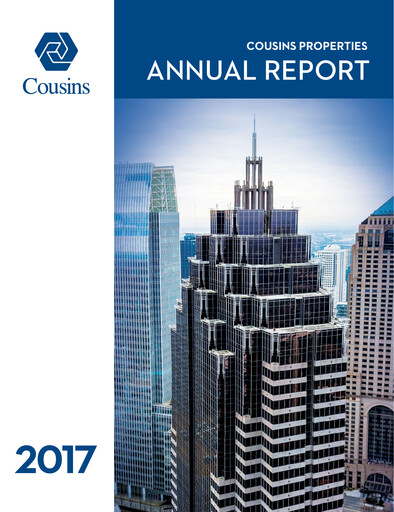 Thumbnail Cousins Properties
 Annual Report 2017