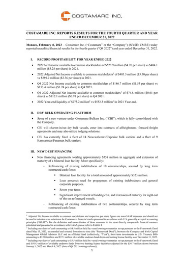 Thumbnail Costamare
 Quarterly Report 2022-q4