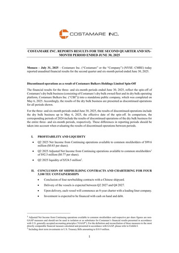 Thumbnail Costamare
 Quarterly Report 2025-q2