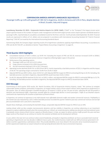 Thumbnail Corporación América Airports Quarterly Report 2019-q3