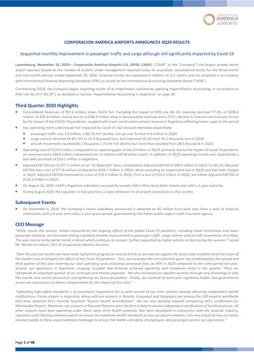 Thumbnail Corporación América Airports Quarterly Report 2020-q3