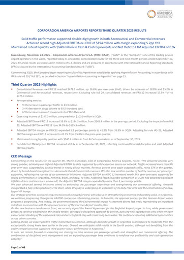 Thumbnail Corporación América Airports Quarterly Report 2025-q3