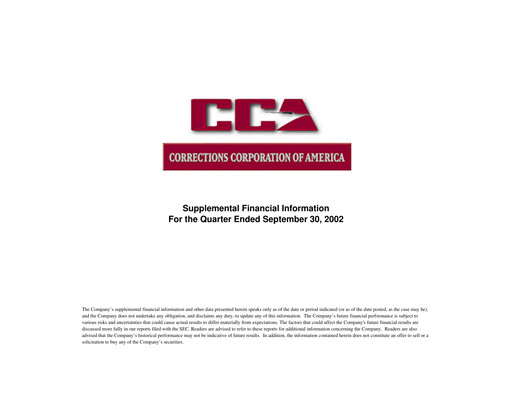 Thumbnail CoreCivic Quarterly Report 2002-q3