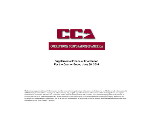 Thumbnail CoreCivic Quarterly Report 2014-q2