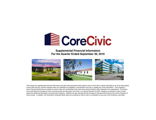 Thumbnail CoreCivic Quarterly Report 2019-q3