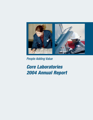 Thumbnail Core Laboratories
 Annual Report 2004