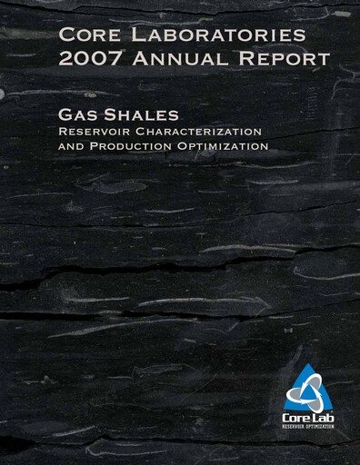 Thumbnail Core Laboratories
 Annual Report 2007