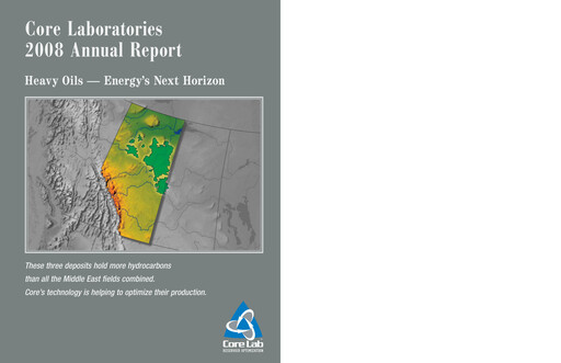 Thumbnail Core Laboratories
 Annual Report 2008