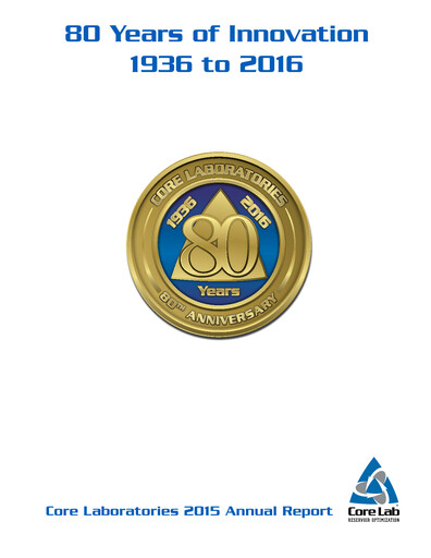 Thumbnail Core Laboratories
 Annual Report 2015