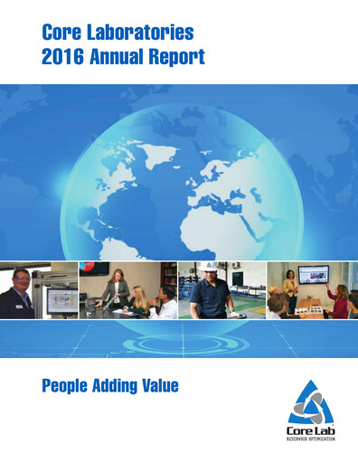 Thumbnail Core Laboratories
 Annual Report 2016