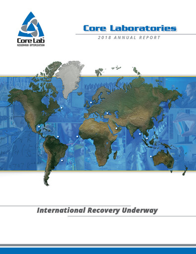 Thumbnail Core Laboratories
 Annual Report 2018