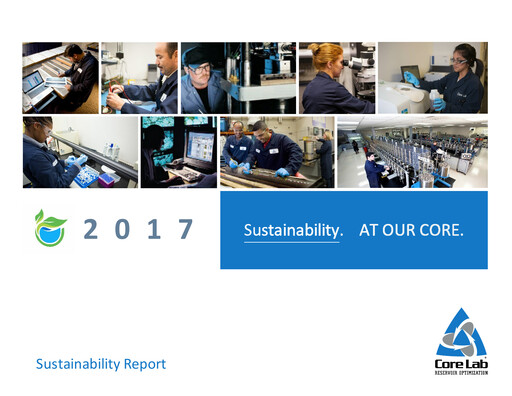 Thumbnail Core Laboratories
 Sustainability Report 2017