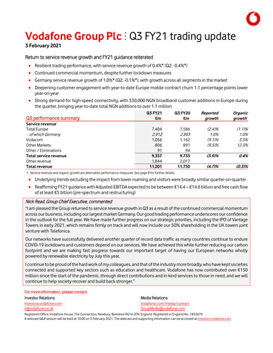 Thumbnail Vodafone Quarterly Report 2021-q3
